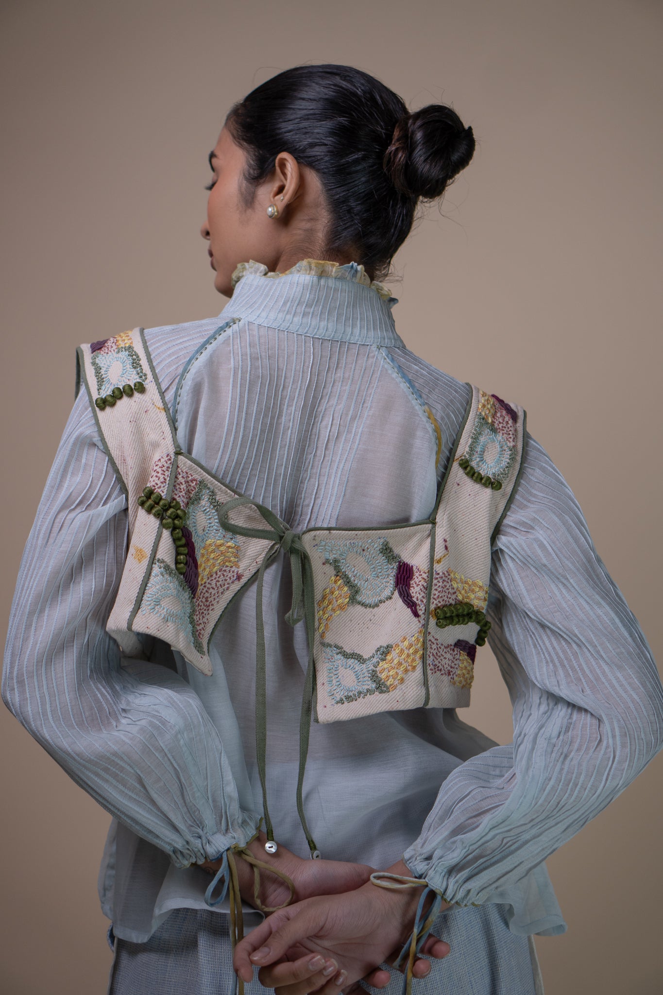 Lafaani - Meadows Reversible Tie-up Blouse